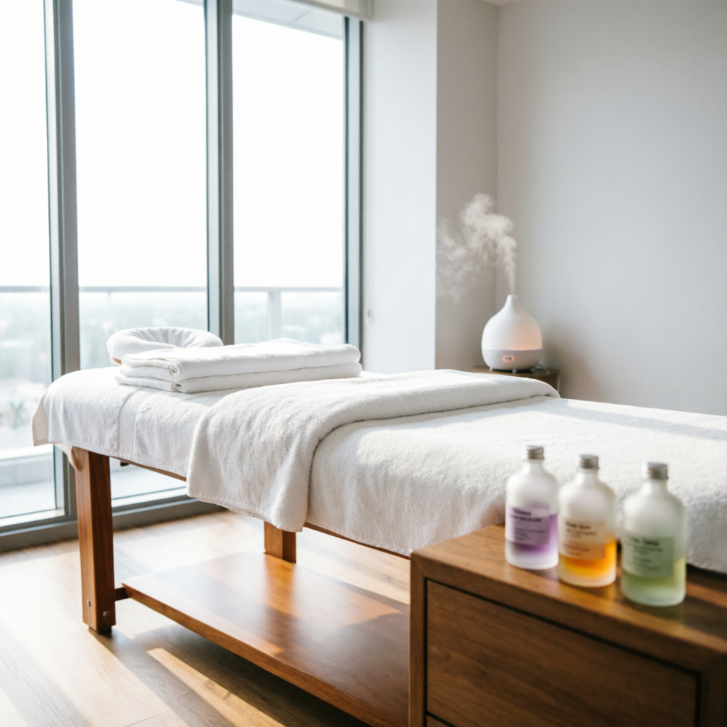 Professional Massage Therapy Setup